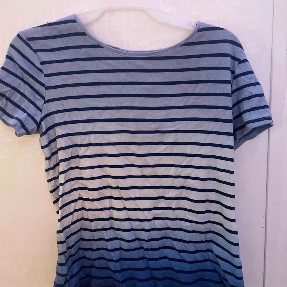Blue striped shirt